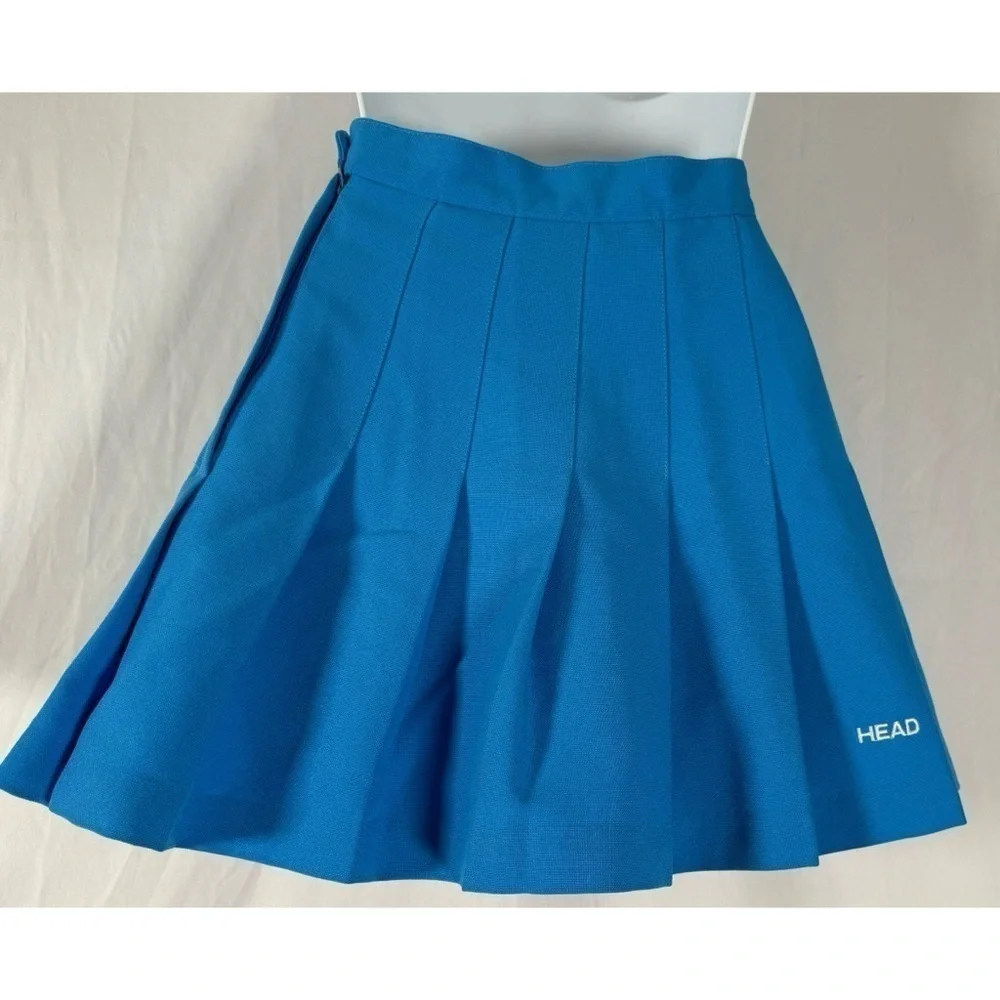 80’s Vintage ‘Heads’ Blue Pleated Tennis Skirt